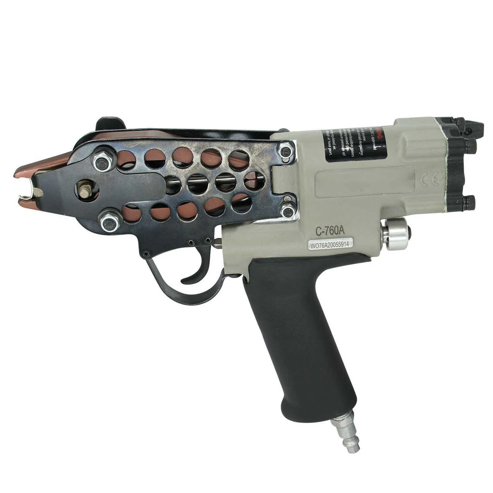 

WOODPECKER C-760A 16 Guage Pneumatic Hog Ring Gun, 3.0mm Closure Diameter Woodpecker Staple Gun Gray