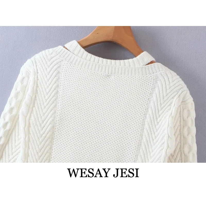 WESAY JESI Women's Clothing Sweater Long Sleeve O-Neck Elegant Top Female Sexy Ladies Pullover Solid Color Knitted Button-Up Top
WESAY JESI Women's Clothing Sweater Long Sleeve O-Neck Elegant Top Female Sexy Ladies Pullover Solid Color Knitted Button-Up Top
