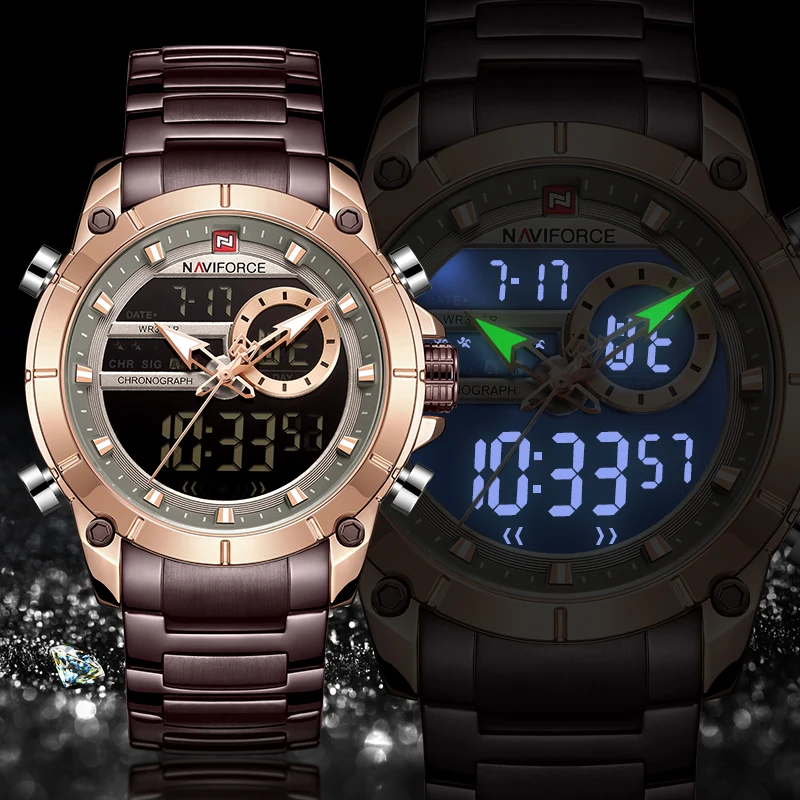 Clearance On Sale NAVIFORCE Men Watches Top Luxury Brand Male Sports Military Full Steel Waterproof Quartz Digital Clock
Clearance On Sale NAVIFORCE Men Watches Top Luxury Brand Male Sports Military Full Steel Waterproof Quartz Digital Clock