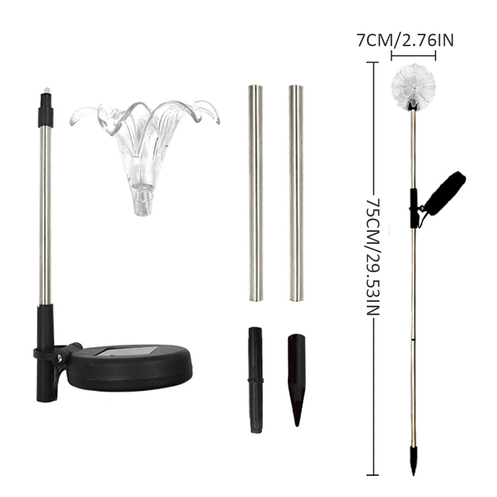 3PCS Outdoor Garden Solar Lights Colorful LED Decorative Flower Stake Lamps Lily Dandelion Sunflower Lights For Patio Landscape
3PCS Outdoor Garden Solar Lights Colorful LED Decorative Flower Stake Lamps Lily Dandelion Sunflower Lights For Patio Landscape
