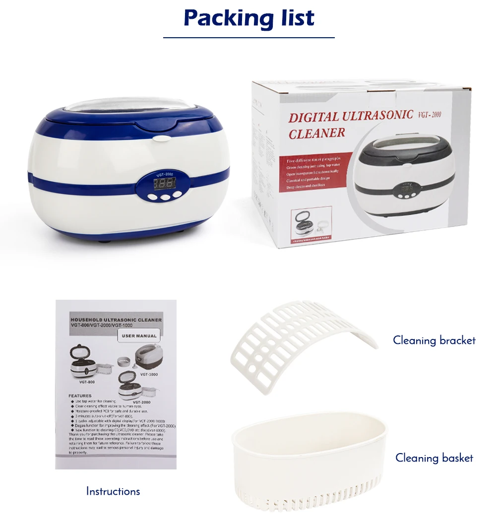 600ml Ultrasonic Cleaner Household Jewelry Glasses Watch Vibration Washing Machine Nail Art Tools Ultrasound Sterilizing Machine
600ml Ultrasonic Cleaner Household Jewelry Glasses Watch Vibration Washing Machine Nail Art Tools Ultrasound Sterilizing Machine