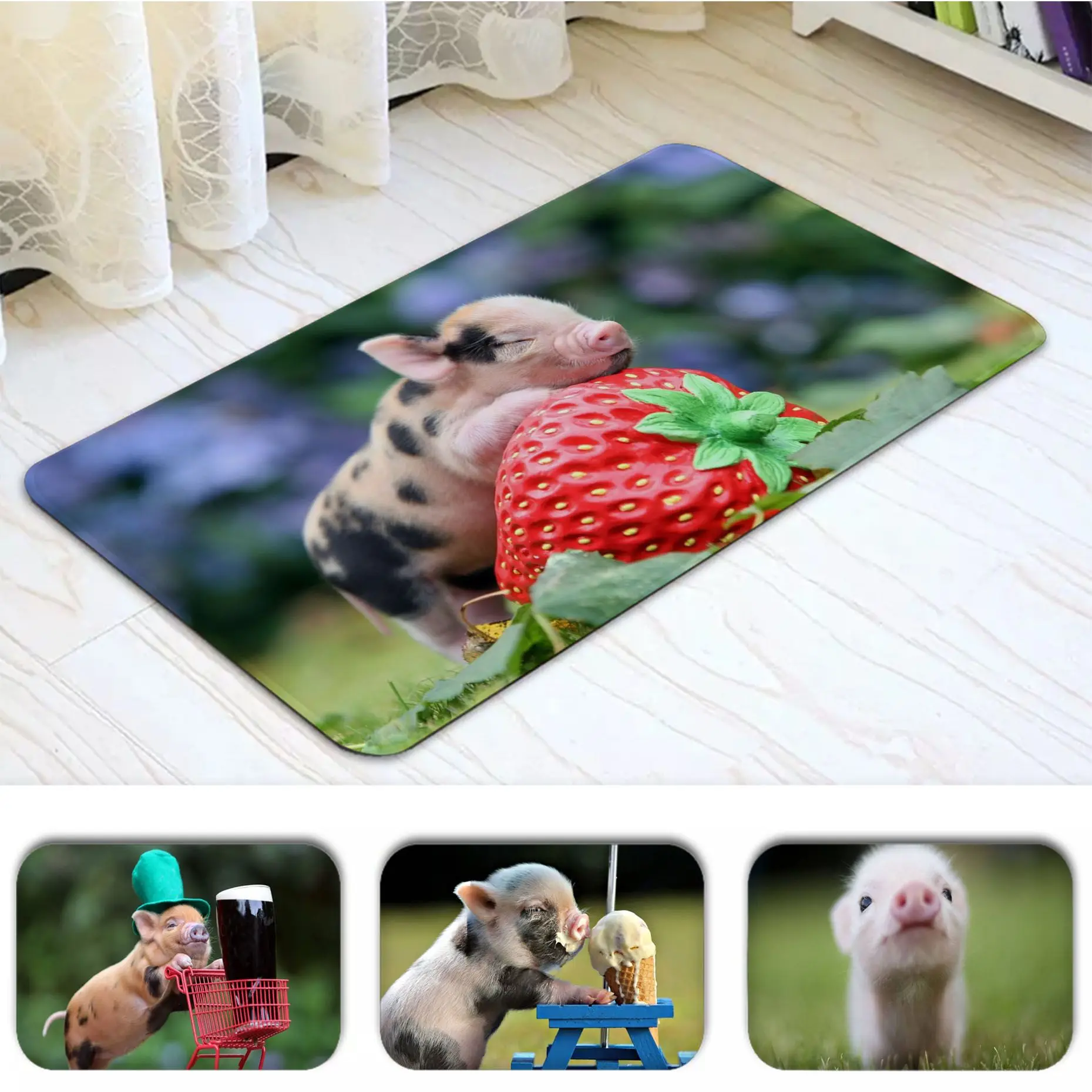 Cute Pig pet Printed Flannel Floor Mat Bathroom Decor Carpet Non-Slip For Living Room Kitchen welcome Doormat
Cute Pig pet Printed Flannel Floor Mat Bathroom Decor Carpet Non-Slip For Living Room Kitchen welcome Doormat