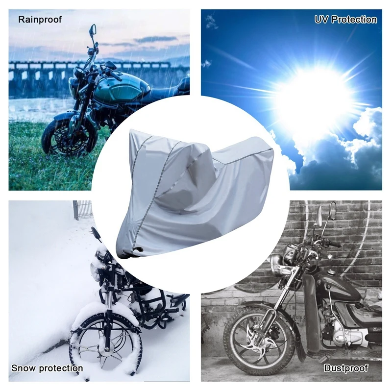 Motorcycle Cover All Weather Waterproof Motorcycle Bike Cover Outdoor Protection with Reflective Strips
Motorcycle Cover All Weather Waterproof Motorcycle Bike Cover Outdoor Protection with Reflective Strips
