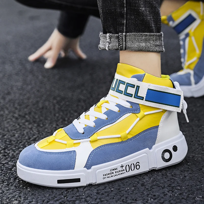 Colorful Men's Sports Shoes Comfortable Leather High Top Men Sneakers Designer Man Running Shoes Outdoor Tide Street Flats Shoes
Colorful Men's Sports Shoes Comfortable Leather High Top Men Sneakers Designer Man Running Shoes Outdoor Tide Street Flats Shoes