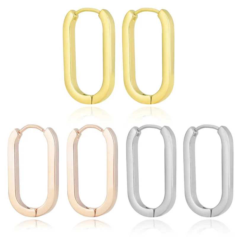 Modern Jewelry U-Shape Metal Earrings 2021 Simply Design Hot Selling High Quality Titanium Steel Earrings For Women Gifts
Modern Jewelry U-Shape Metal Earrings 2021 Simply Design Hot Selling High Quality Titanium Steel Earrings For Women Gifts