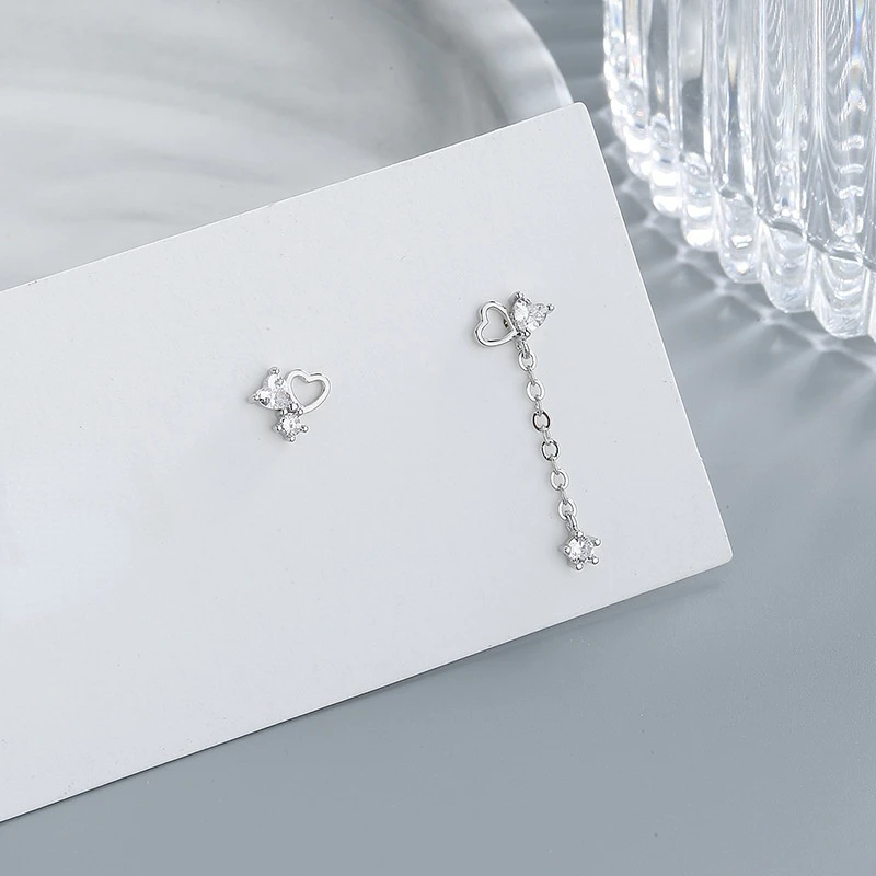 Popular Design Crystal Heart Tassel Earrings Delicate Asymmetric Love Earrings Jewelry For Women 2021 Earrings For Women
Popular Design Crystal Heart Tassel Earrings Delicate Asymmetric Love Earrings Jewelry For Women 2021 Earrings For Women