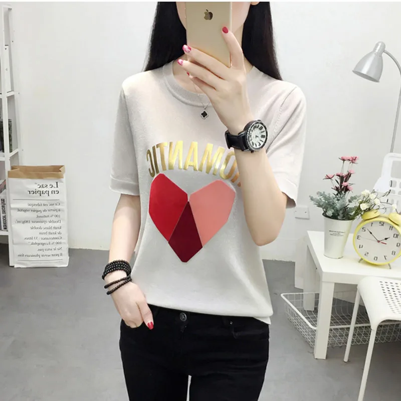 Silk Ice Knitted Pullover Tops Women Short Sleeve O-neck Black T-shirt Female Pull Jumper Ladies Casual Summer Pullovers Top
Silk Ice Knitted Pullover Tops Women Short Sleeve O-neck Black T-shirt Female Pull Jumper Ladies Casual Summer Pullovers Top