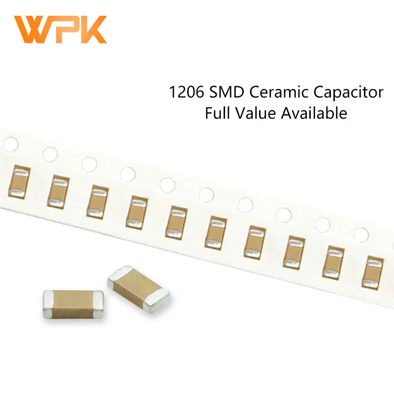 100 шт. конденсаторы 1206 SMD 5% 3216 221 пФ 47мкф 104 22 НФ 56 10 мкФ Ф 50 в 475 к 102J К комплект для