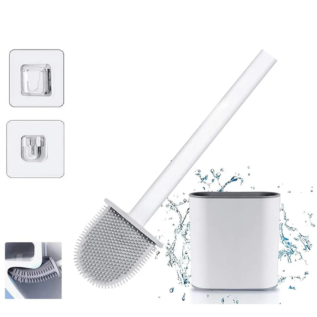 Silicone Bristles Toilet Brush And Holder For Bathroom Storage And Organization Compact Wall Hang Cleaning Kit WC Accessories
Silicone Bristles Toilet Brush And Holder For Bathroom Storage And Organization Compact Wall Hang Cleaning Kit WC Accessories
