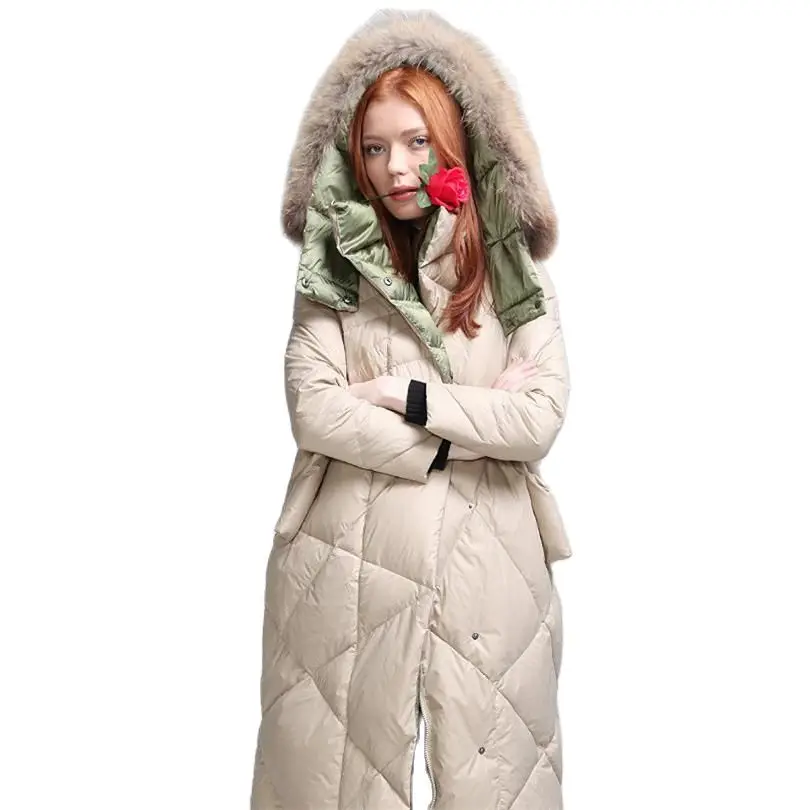 Winter 2021 New Style Women's White Duck Down Fur Collar Long Thick Large Size Loose Fashion Raccoon Jacket
Winter 2021 New Style Women's White Duck Down Fur Collar Long Thick Large Size Loose Fashion Raccoon Jacket