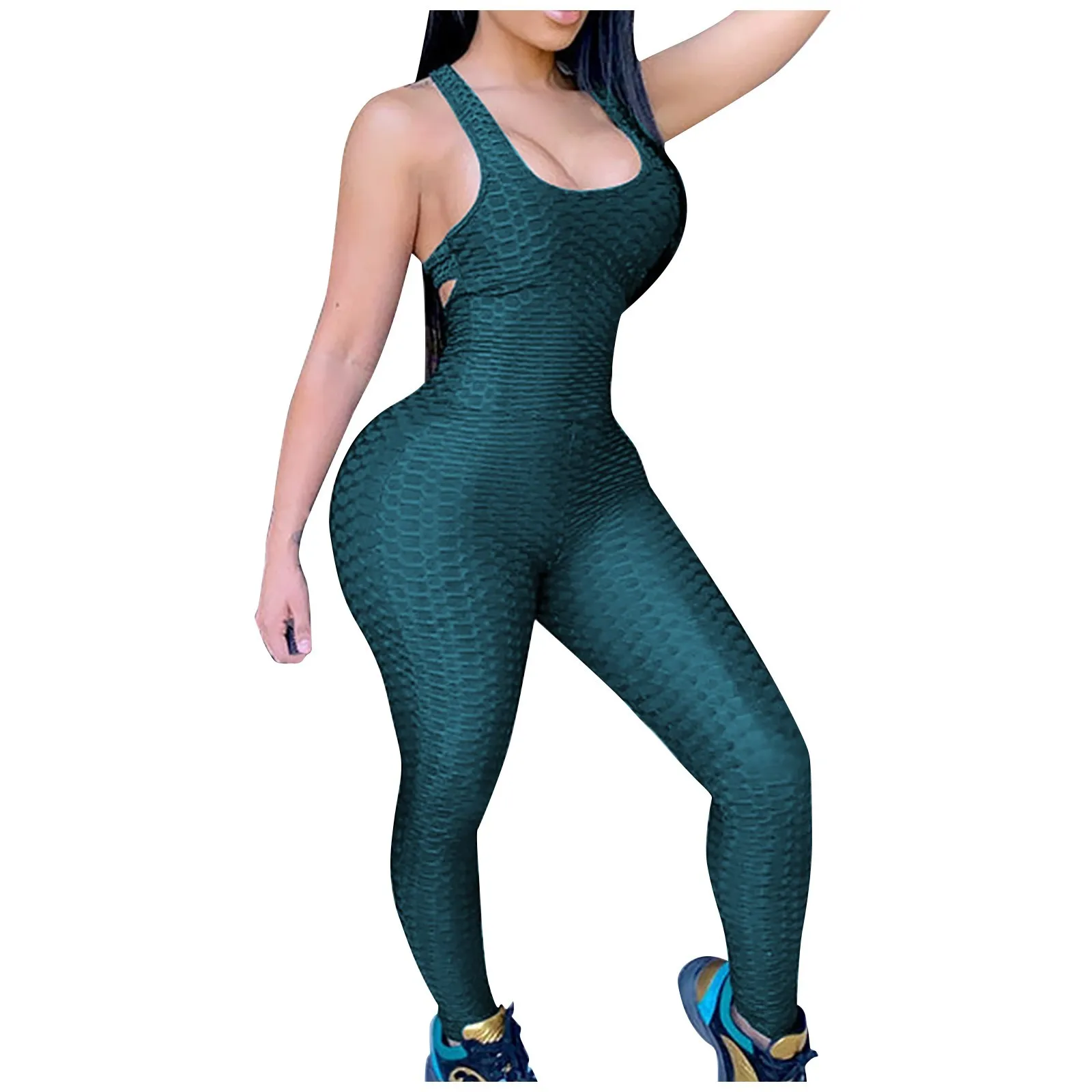 40#Sexy Dobby Jumpsuits Women's Bodycon Large Size Backless Exercise Running Sportswear Fitness Pants Skinny Jumpsuit
40#Sexy Dobby Jumpsuits Women's Bodycon Large Size Backless Exercise Running Sportswear Fitness Pants Skinny Jumpsuit