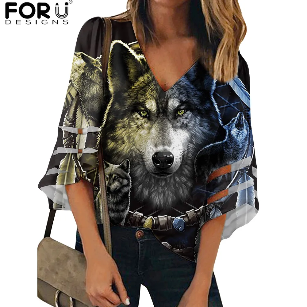 FORUDESIGNS летняя мягкая женская дышащая Повседневная рубашка с коротким рукавом волк Мандала Ловец снов дизайнерские топы для молодежи лайды
FORUDESIGNS летняя мягкая женская дышащая Повседневная рубашка с коротким рукавом волк Мандала Ловец снов дизайнерские топы для молодежи лайды