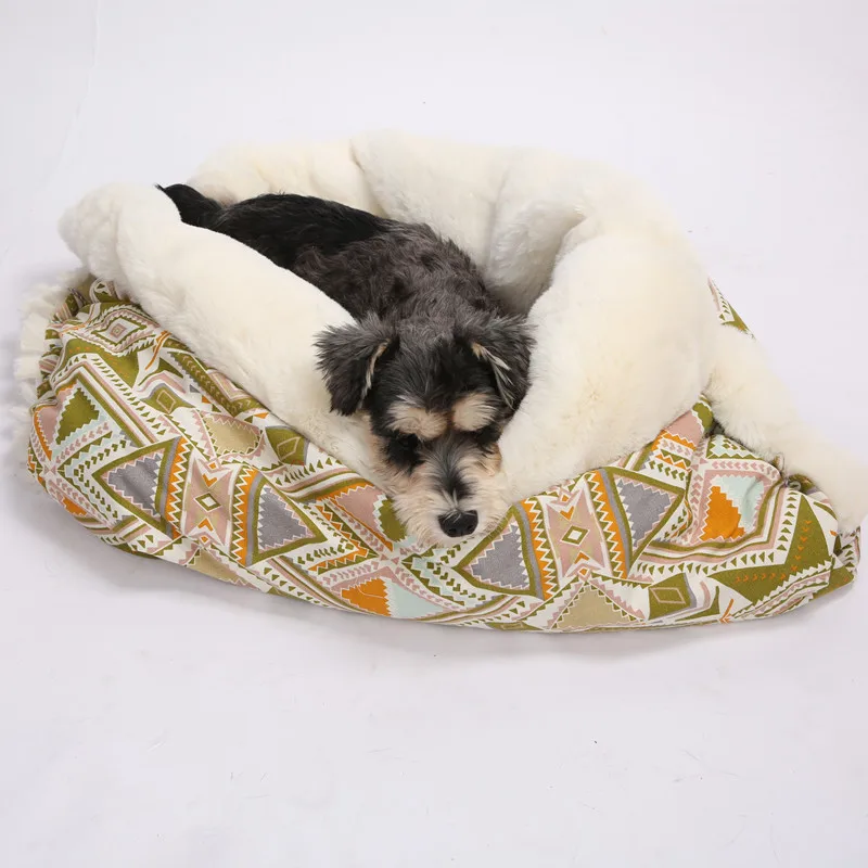 Bohemia Luxury Dog Bed Handmade Long Faux Fur Dog Sleeping Bag Mats Soft Washable Anti-anxiety Dog Bed for Small Medium Dogs Cat
Bohemia Luxury Dog Bed Handmade Long Faux Fur Dog Sleeping Bag Mats Soft Washable Anti-anxiety Dog Bed for Small Medium Dogs Cat