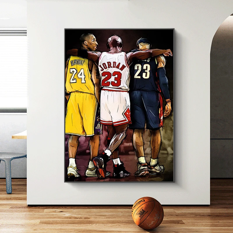 Kobe Bryant Michael LeBron James Poster Basketball Stars Wall Art Canvas Wall Pictures for Living Room Home Decor Boys Room
Kobe Bryant Michael LeBron James Poster Basketball Stars Wall Art Canvas Wall Pictures for Living Room Home Decor Boys Room