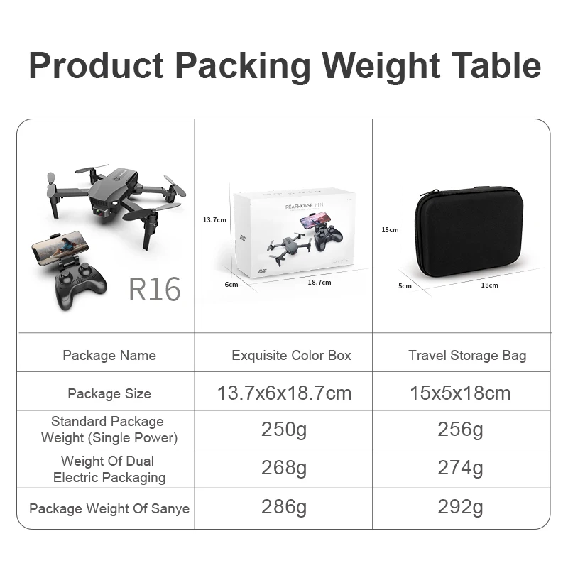 R16 Remote Control Folding Drone 4k HD Dual Camera Quadcopter Wide-Angle Aerial Photography RC Helicopter Drone Camera Toy Gift
R16 Remote Control Folding Drone 4k HD Dual Camera Quadcopter Wide-Angle Aerial Photography RC Helicopter Drone Camera Toy Gift