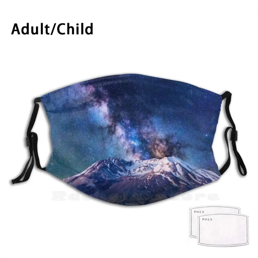 Моющаяся маска для лица с фильтром против пыли Mount Saint Helens Night Sky Пешие прогулки Trail Washington Mountain Пешие прогулки Приключения принт
Моющаяся маска для лица с фильтром против пыли Mount Saint Helens Night Sky Пешие прогулки Trail Washington Mountain Пешие прогулки Приключения принт