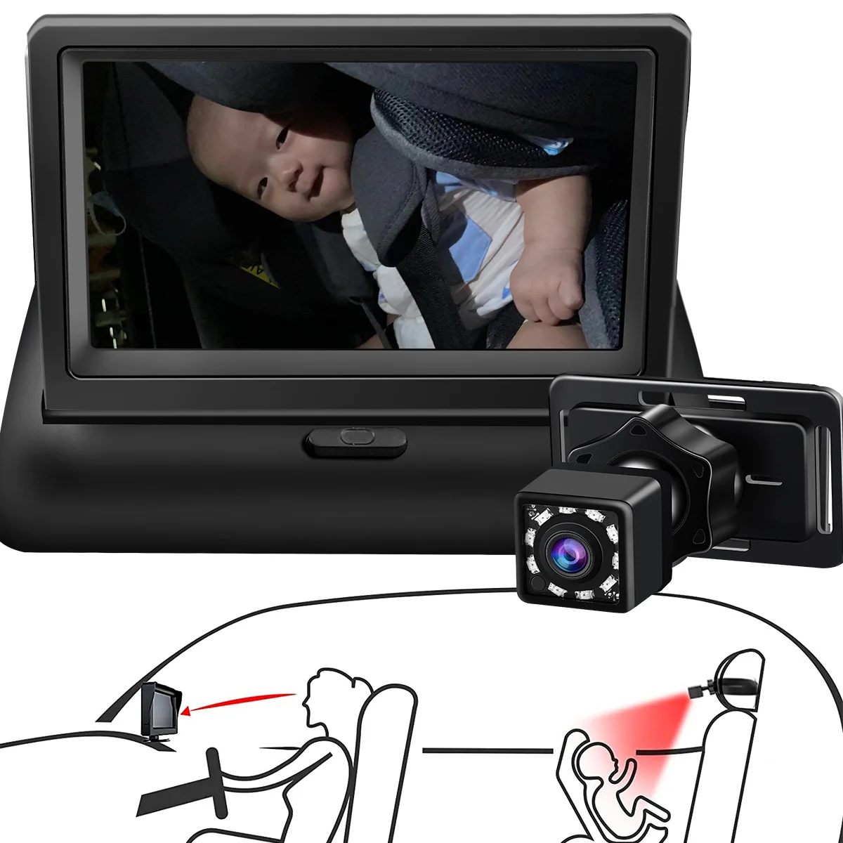 4.3 Inch DVR Dash Vehicle Camera For Baby Car Mirror Back Seat Baby Car Camera with HD Night Vision Function Car Mirror Display
4.3 Inch DVR Dash Vehicle Camera For Baby Car Mirror Back Seat Baby Car Camera with HD Night Vision Function Car Mirror Display