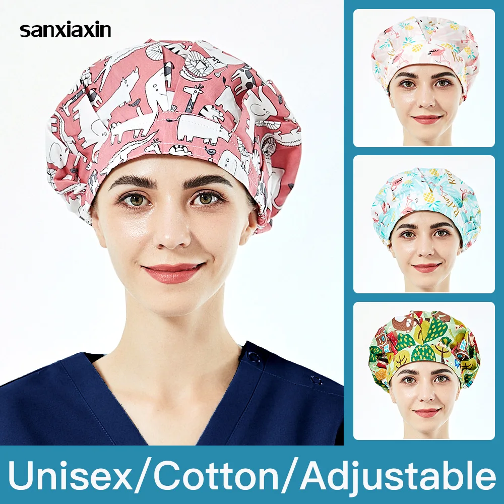 Floral printing Scrubs Caps Health service work Caps Pet Grooming Scrubs Hat for long hair Beautician accessories hat wholesale
Floral printing Scrubs Caps Health service work Caps Pet Grooming Scrubs Hat for long hair Beautician accessories hat wholesale