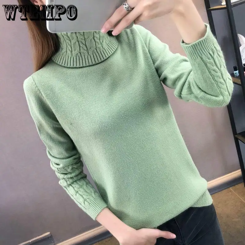 Fashion Sweaters for Women Thick Warm Autumn Winter Turtleneck Knitted Tops Rib Sleeve Slim Solid Knitwear Sweater Female
Fashion Sweaters for Women Thick Warm Autumn Winter Turtleneck Knitted Tops Rib Sleeve Slim Solid Knitwear Sweater Female