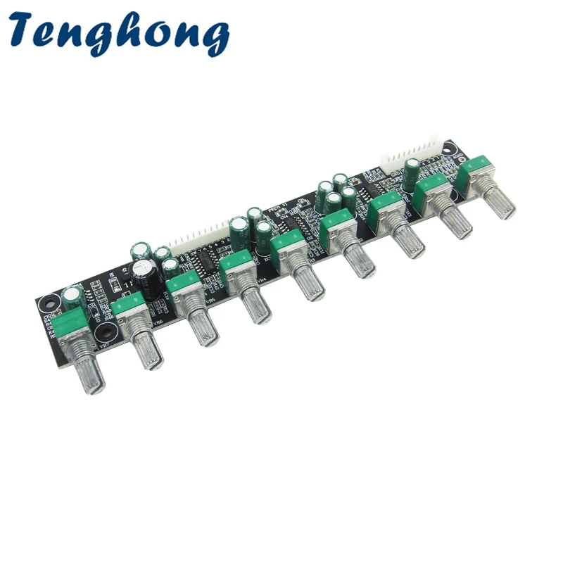 Tenghong 7.1 Preamplifier Tone Board DC Power Independent Volume Adjustment Bass Frequency Adjustment Automatic STB DC15-35V DIY
Tenghong 7.1 Preamplifier Tone Board DC Power Independent Volume Adjustment Bass Frequency Adjustment Automatic STB DC15-35V DIY