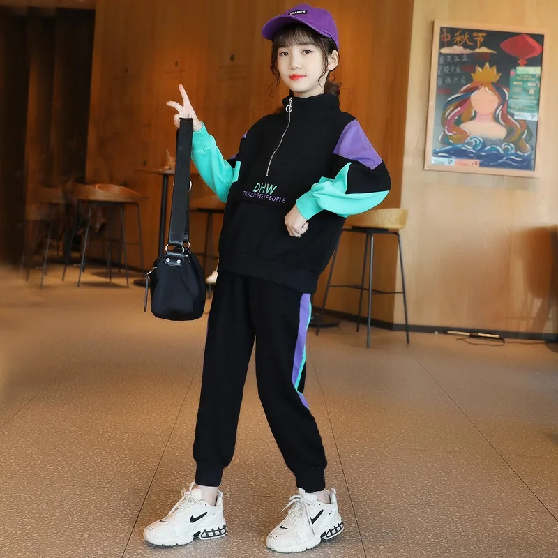 Patchwork Pattern Thin 2 Pcs Children's Clothing Set Big Girl 2021 New Spring Fall Long Sleeves Tops+ Pants Plus Size Tracksuit
Patchwork Pattern Thin 2 Pcs Children's Clothing Set Big Girl 2021 New Spring Fall Long Sleeves Tops+ Pants Plus Size Tracksuit