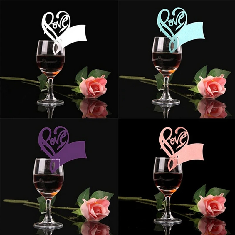 50PCS Wine Glass Place Cards Paper Laser Love Heart Table Cute Name Place Escort Cup Card Wedding Party Decorations Decor
50PCS Wine Glass Place Cards Paper Laser Love Heart Table Cute Name Place Escort Cup Card Wedding Party Decorations Decor