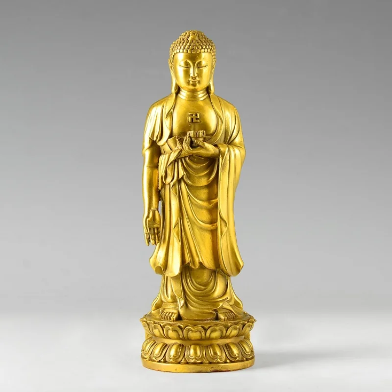 

Open светильник, pure Медный Будда, шакя Муни, статуя Будды, фигурка, Амита, высота около 25,5 см ~