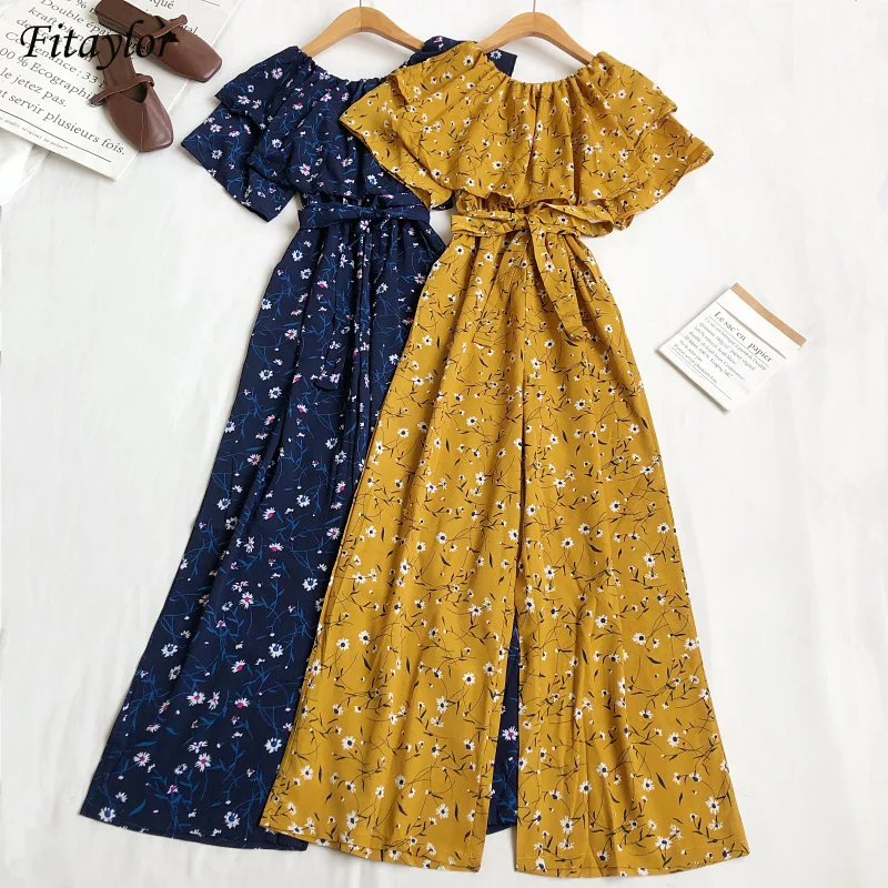 Fitaylor 2021 New Summer Women Casual Loose Floral Sexy Jumpsuits Bohemian High Waist One Piece Wide Leg Pants Female
Fitaylor 2021 New Summer Women Casual Loose Floral Sexy Jumpsuits Bohemian High Waist One Piece Wide Leg Pants Female