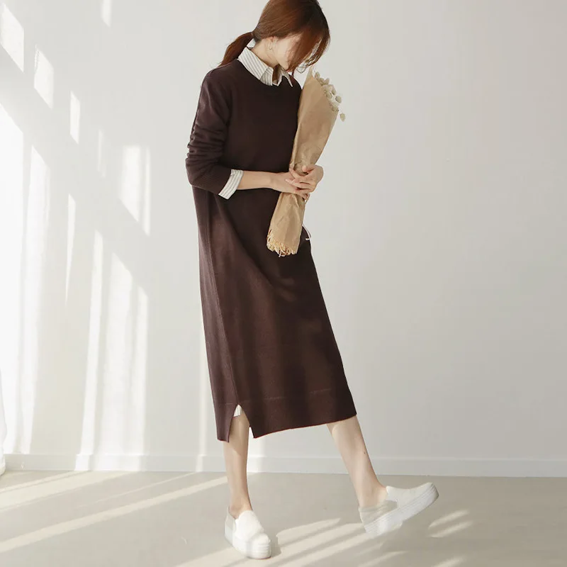 Dress Women Autumn Knitted Fashion Solid Cardigan Ankle Length Long Sleeve Casual Loose Slim Female Knitwear Sueter De Mujer
Dress Women Autumn Knitted Fashion Solid Cardigan Ankle Length Long Sleeve Casual Loose Slim Female Knitwear Sueter De Mujer