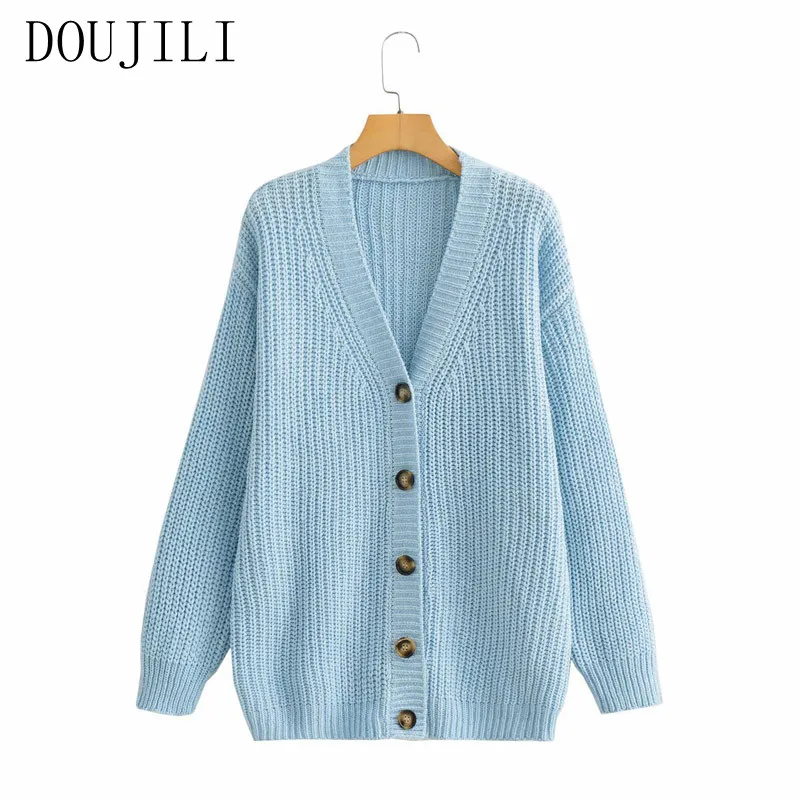 DOUJILI Fashion Women Blue Oversized Sweaters Long Cardigan Vintage Jumper Coat For Office Ladies Casual Wearing
DOUJILI Fashion Women Blue Oversized Sweaters Long Cardigan Vintage Jumper Coat For Office Ladies Casual Wearing
