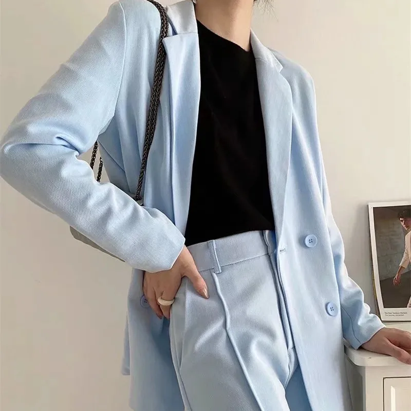 Fashion Blue Double Breasted Long Women Blazer Jacket 2021 Casual Officewear Pockets Simple Solid Coats Chic Female Tops
Fashion Blue Double Breasted Long Women Blazer Jacket 2021 Casual Officewear Pockets Simple Solid Coats Chic Female Tops