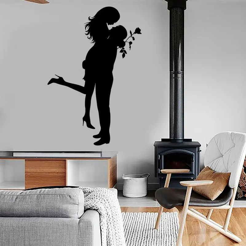 

Vinyl Home Decor Wall Sticker Family Hearts Couples Love Valentines Day Romantic Hugs Kisses Romantic Decals Bedroom Murals A393