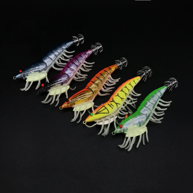 5Pcs Lobster Soft Feet Shrimp 3.5# Luminous Wood Shrimp Squid Hook Cuttlefish Octopus Sea Fishing Lure Glow In The Dark
5Pcs Lobster Soft Feet Shrimp 3.5# Luminous Wood Shrimp Squid Hook Cuttlefish Octopus Sea Fishing Lure Glow In The Dark