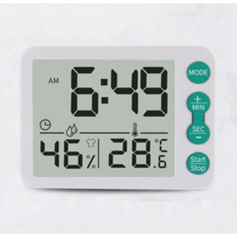 New Multifunctional Indoor Thermometer And Hygrometer Large Screen Clock Creative Alarm Clock Kitchen Electronic Countdown Timer
New Multifunctional Indoor Thermometer And Hygrometer Large Screen Clock Creative Alarm Clock Kitchen Electronic Countdown Timer