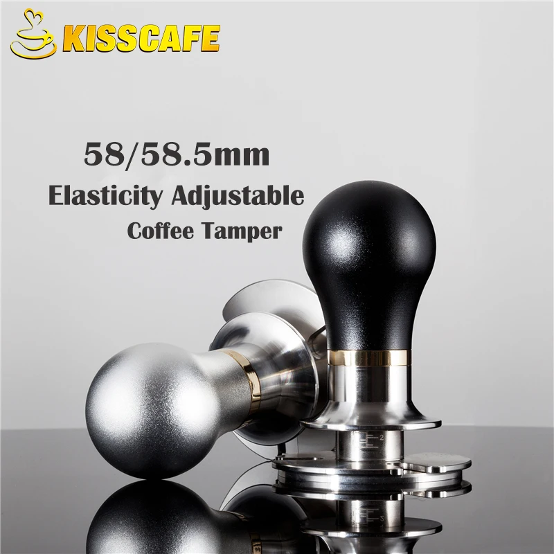 58/58.5mm Elasticity Adjustable Coffee Tamper Stainless Steel Wooden Handle Flat/Thread Pressure Press Hammer Coffee Accessorie
58/58.5mm Elasticity Adjustable Coffee Tamper Stainless Steel Wooden Handle Flat/Thread Pressure Press Hammer Coffee Accessorie