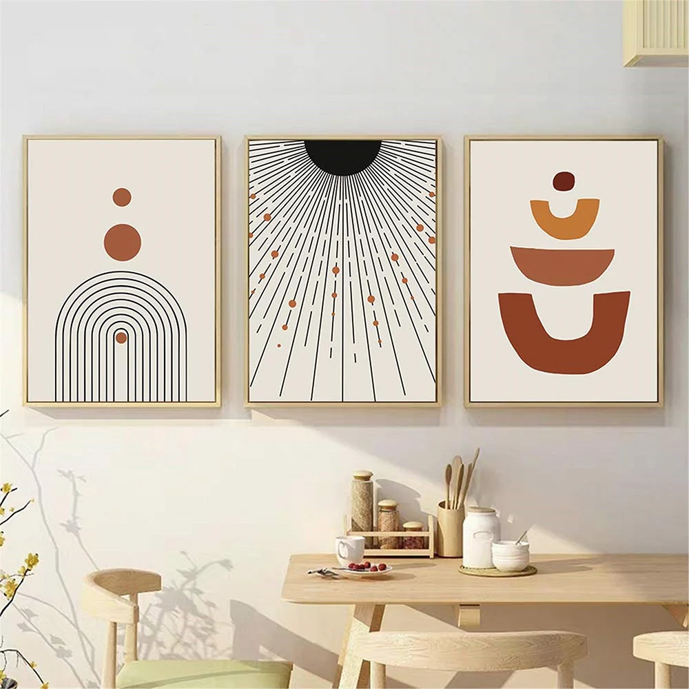 Sun Illustration Mid Century Abstract Canvas Painting Black And White Stripes Geometric Art Poster Print Home Wall Decoration
Sun Illustration Mid Century Abstract Canvas Painting Black And White Stripes Geometric Art Poster Print Home Wall Decoration