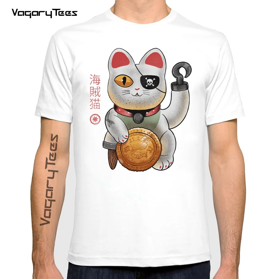 Japan Fortune Cat funny anime Maneki Neko Pirate tshirt men summer new white casual short sleeve unisex streetwear t shirt
Japan Fortune Cat funny anime Maneki Neko Pirate tshirt men summer new white casual short sleeve unisex streetwear t shirt