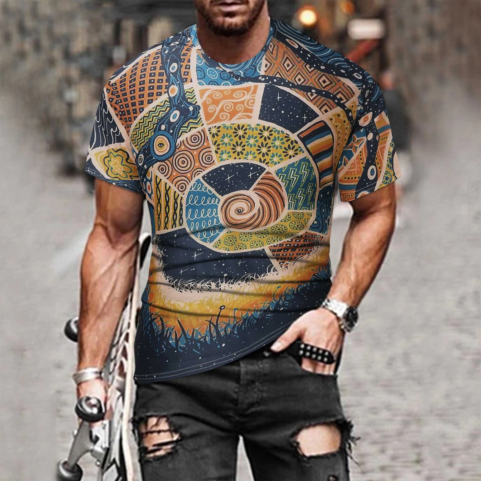 Summer Mens Oversized Vintage Short Sleeve T Shirts Fashion Harajuku Ethnic 3d Printed O Collared Tshirts Camiseta Mujer
Summer Mens Oversized Vintage Short Sleeve T Shirts Fashion Harajuku Ethnic 3d Printed O Collared Tshirts Camiseta Mujer
