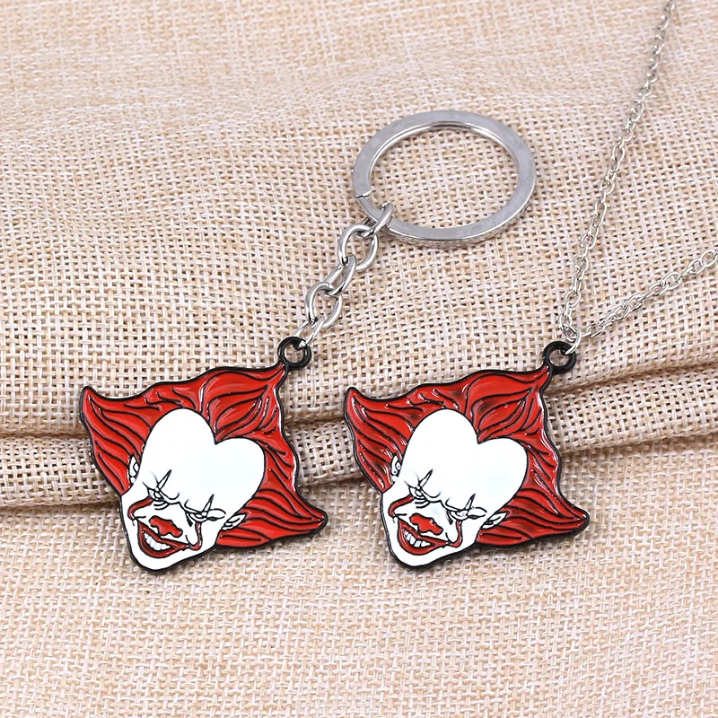 Horror Movie Keychain Pennywise Figure Badge Key Chain Car Keyring for Women Men Halloween Jewelry Gift
Horror Movie Keychain Pennywise Figure Badge Key Chain Car Keyring for Women Men Halloween Jewelry Gift