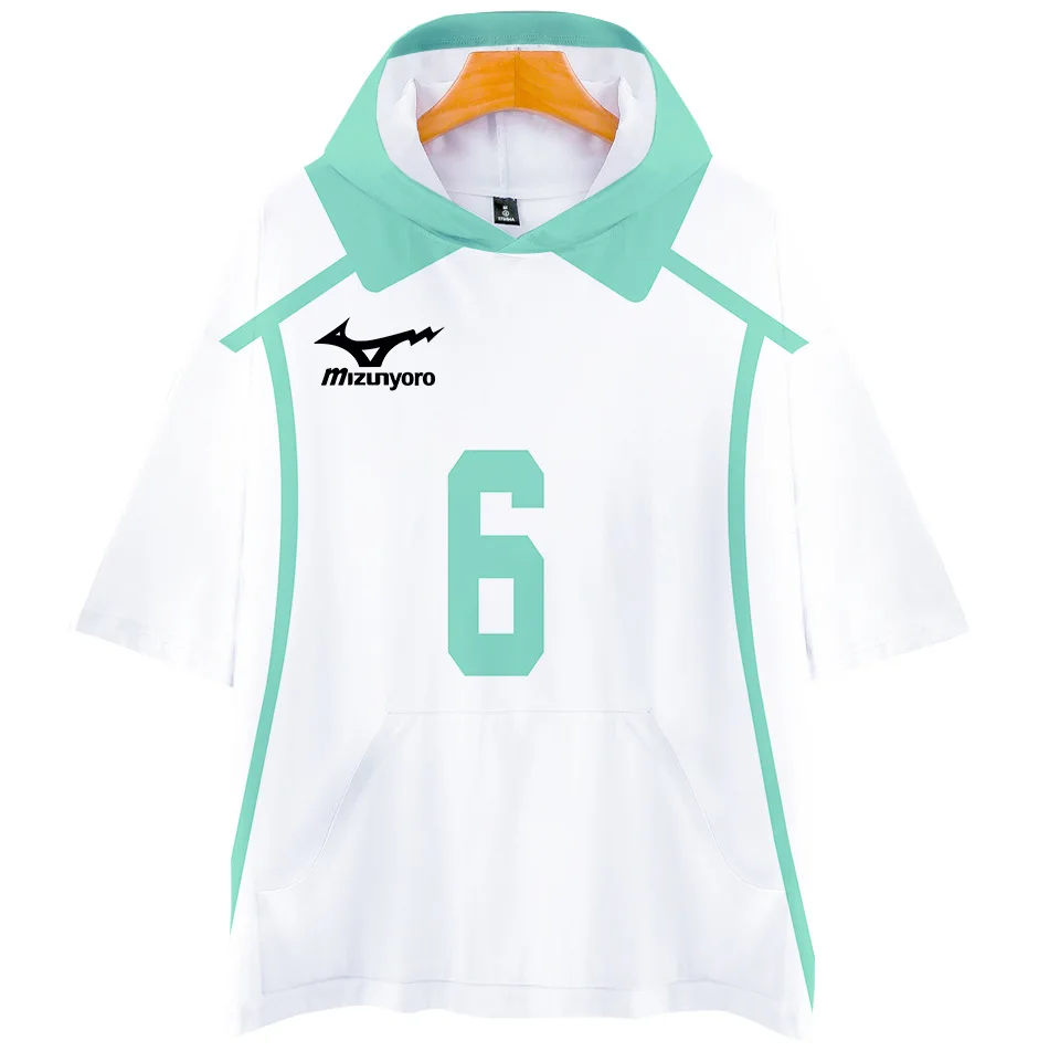 Anime Haikyuu Cosplay Costume Aoba Johsai High School Volleyball Club Oikawa Tooru 3D Printed Short Sleeve Hooded T Shirt Men
Anime Haikyuu Cosplay Costume Aoba Johsai High School Volleyball Club Oikawa Tooru 3D Printed Short Sleeve Hooded T Shirt Men