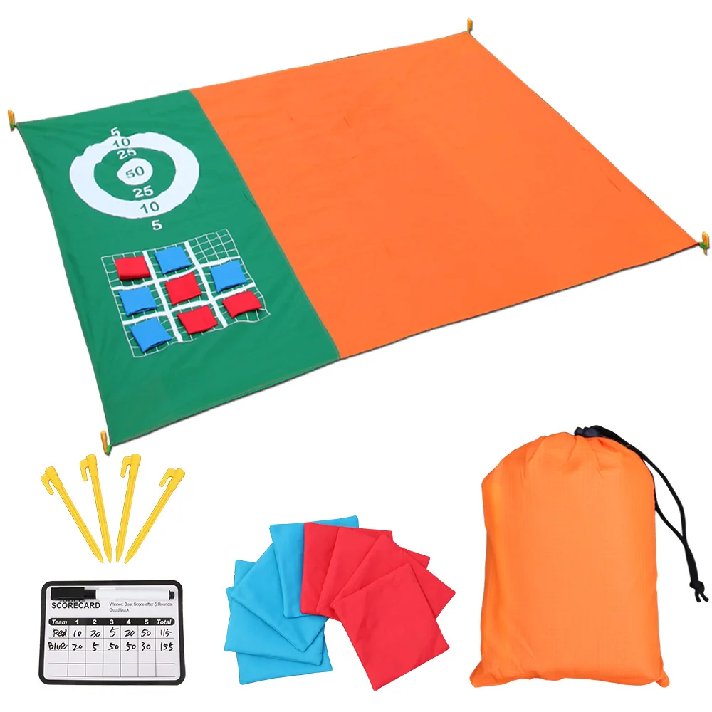 Bean Bag Throwing Game Set Includes 8 Bean Bags 1 Mat 1 Scorecard 1 Scoring Pen 4 Ground Nails for Outdoor Backyard Beach
Bean Bag Throwing Game Set Includes 8 Bean Bags 1 Mat 1 Scorecard 1 Scoring Pen 4 Ground Nails for Outdoor Backyard Beach