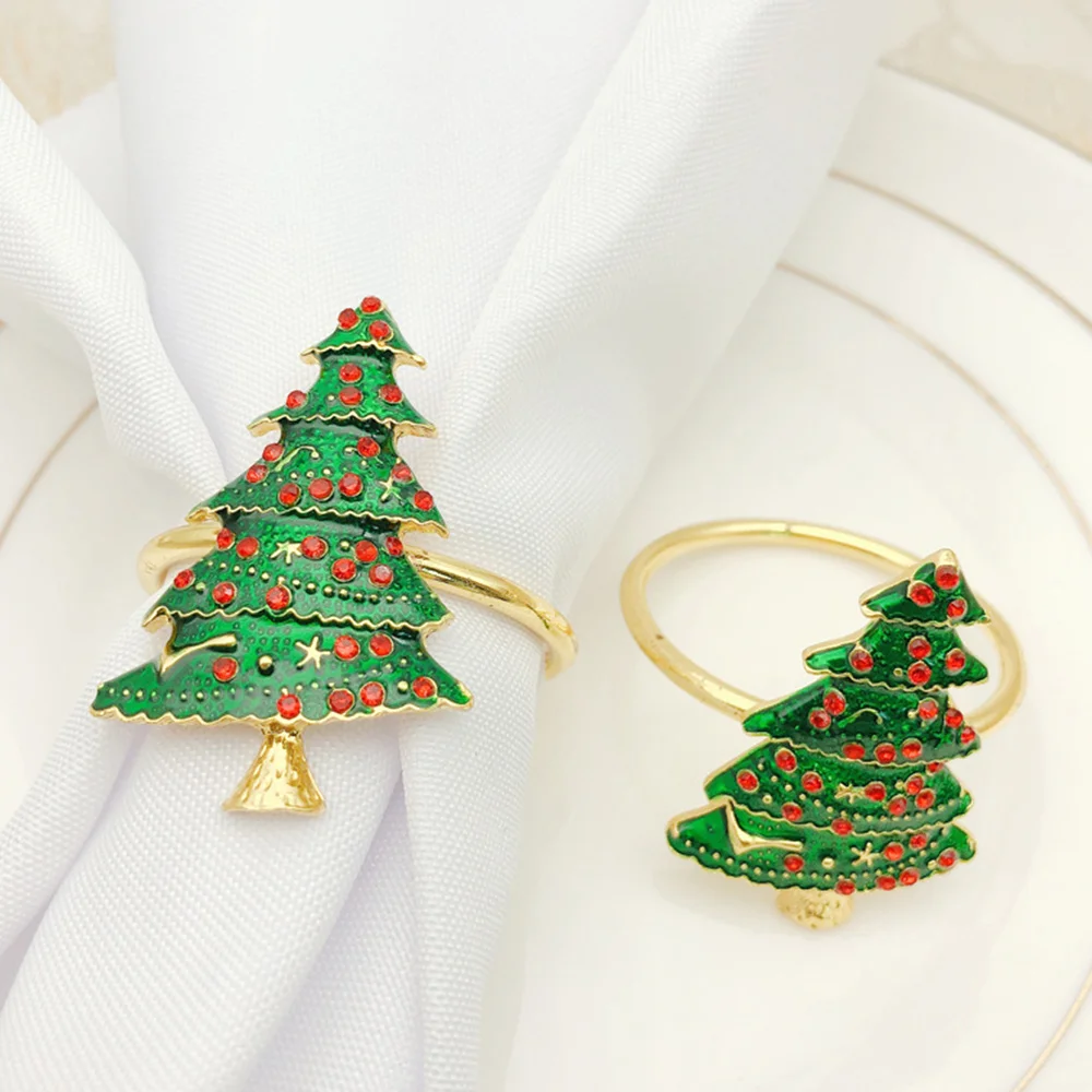 6PCS Hotel Napkin Ring Christmas Tree Napkin Circle Party Table Decor Napkin Buckle Dinner Wedding Brithday New Year Party
6PCS Hotel Napkin Ring Christmas Tree Napkin Circle Party Table Decor Napkin Buckle Dinner Wedding Brithday New Year Party