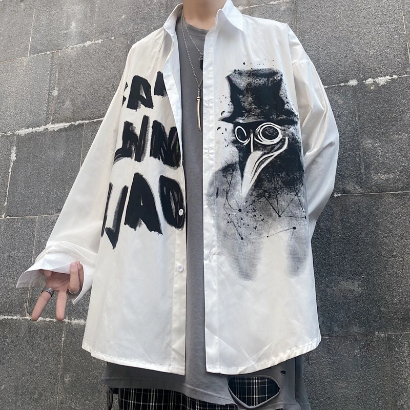 Vintage Loose Long Sleeve Shirt Women Streetwear Graffiti Shirt Plus Size Shirt Harajuku Cartoon Shirt Man Blouse 100% Cotton
Vintage Loose Long Sleeve Shirt Women Streetwear Graffiti Shirt Plus Size Shirt Harajuku Cartoon Shirt Man Blouse 100% Cotton