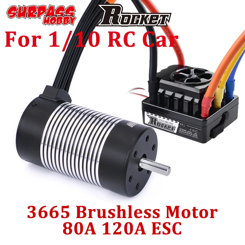 ROCKET 3665 Brushless Motor ESC 120A 80A 60A Waterproof for 1/8 1/10 RC Car Truggy TRAXXAS Slash 1/10 Short Truck WLtoys HSP 550
ROCKET 3665 Brushless Motor ESC 120A 80A 60A Waterproof for 1/8 1/10 RC Car Truggy TRAXXAS Slash 1/10 Short Truck WLtoys HSP 550