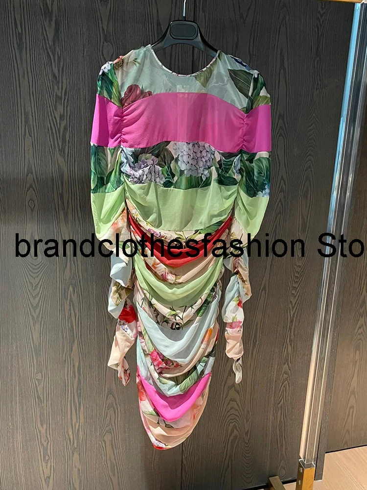 2021 Patchwork Silk Cloth Colorful Draped Mini Dress Women Top Quality Elastic Soft O-Neck Plle Up Sleeve Bodycon Dresses Lady
2021 Patchwork Silk Cloth Colorful Draped Mini Dress Women Top Quality Elastic Soft O-Neck Plle Up Sleeve Bodycon Dresses Lady