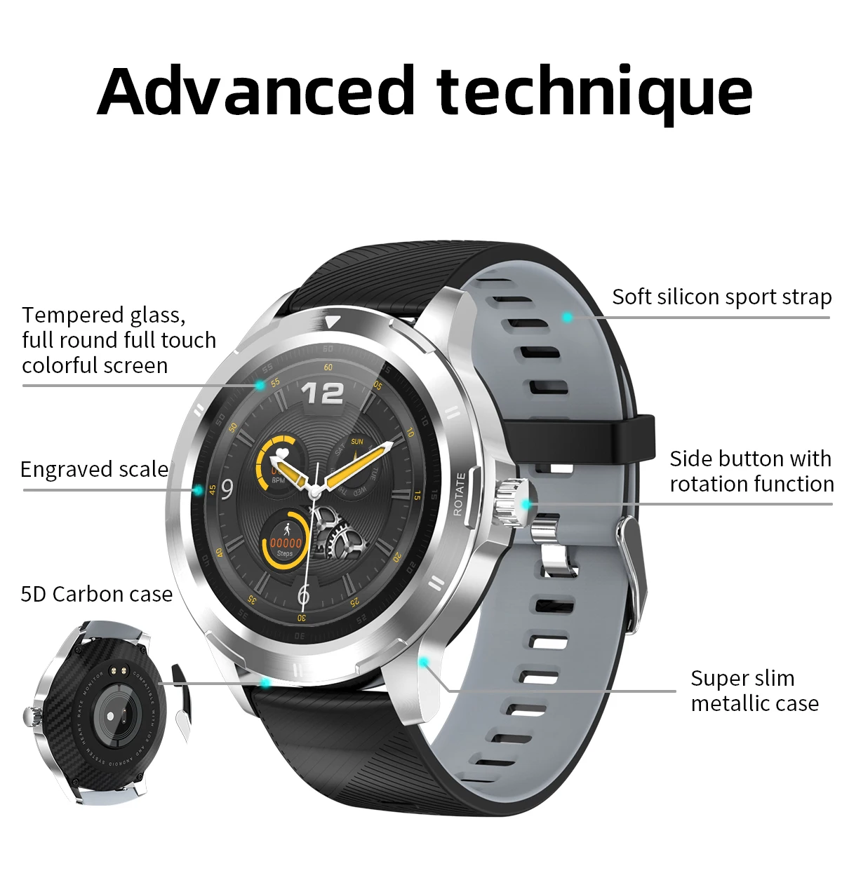 Willgallop NEW K15 Thermometer SmartWatch Men Sports Fitness Tracker Bluetooth Sync Notify Clock Wristwatch For Android IOS 
Willgallop NEW K15 Thermometer SmartWatch Men Sports Fitness Tracker Bluetooth Sync Notify Clock Wristwatch For Android IOS