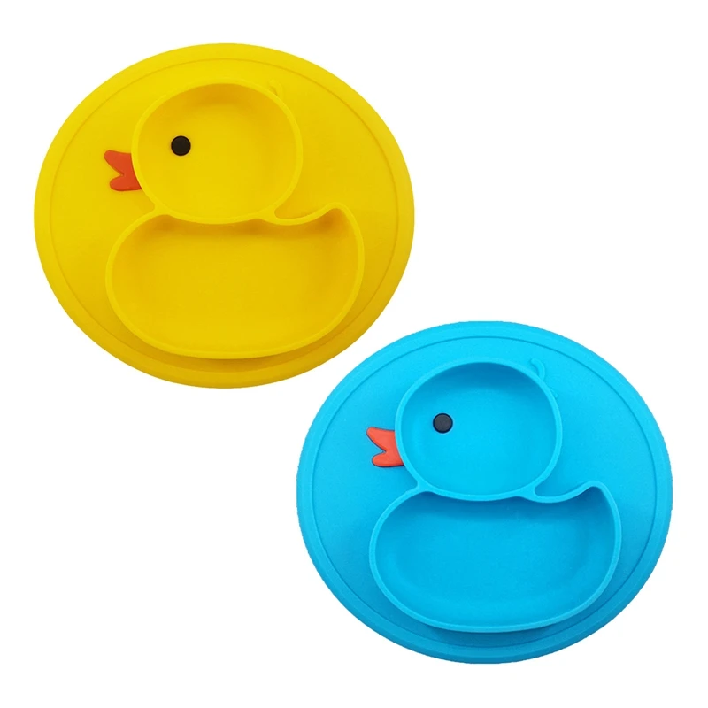 Baby Plate Duck Shape Silicone Plate Anti-slip Suction Tray for Kids Meal Fruits Self Feeding Dinner Plate Children's Tableware 
Baby Plate Duck Shape Silicone Plate Anti-slip Suction Tray for Kids Meal Fruits Self Feeding Dinner Plate Children's Tableware