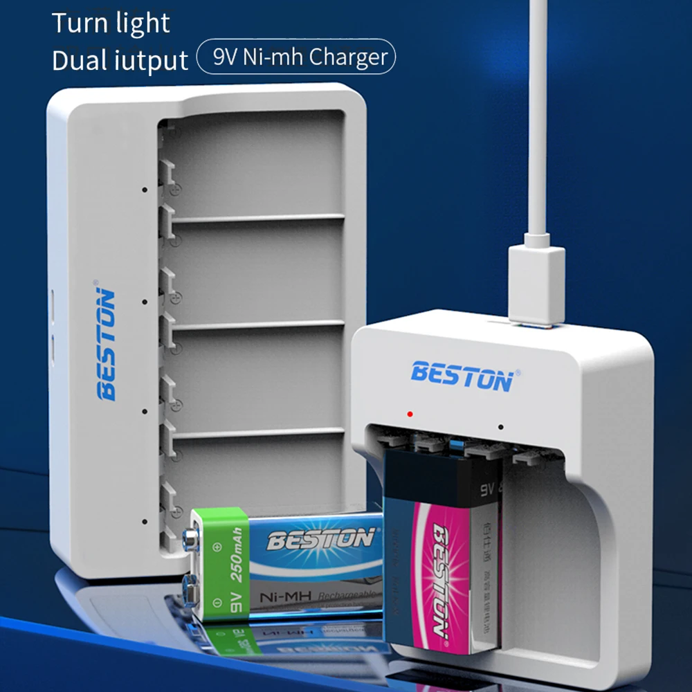 Smart Charger Battery Charger is Suitable for 9V Ni-MH Lithium-ion Lithium Battery Compatible with Two Charging Interfaces
Smart Charger Battery Charger is Suitable for 9V Ni-MH Lithium-ion Lithium Battery Compatible with Two Charging Interfaces