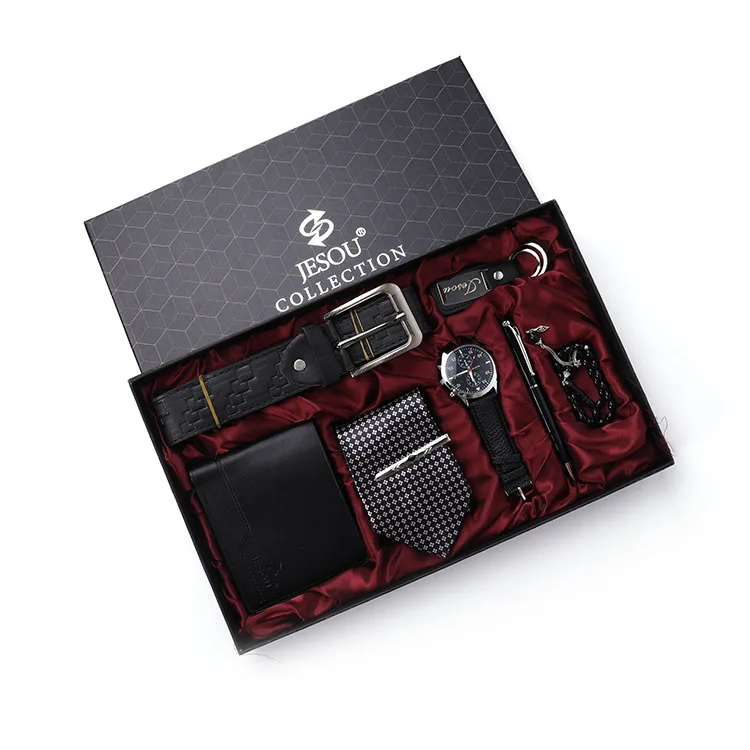 2020 New Men's Quartz Watch Tie Wallet 7-piece Business Gift Set
2020 New Men's Quartz Watch Tie Wallet 7-piece Business Gift Set