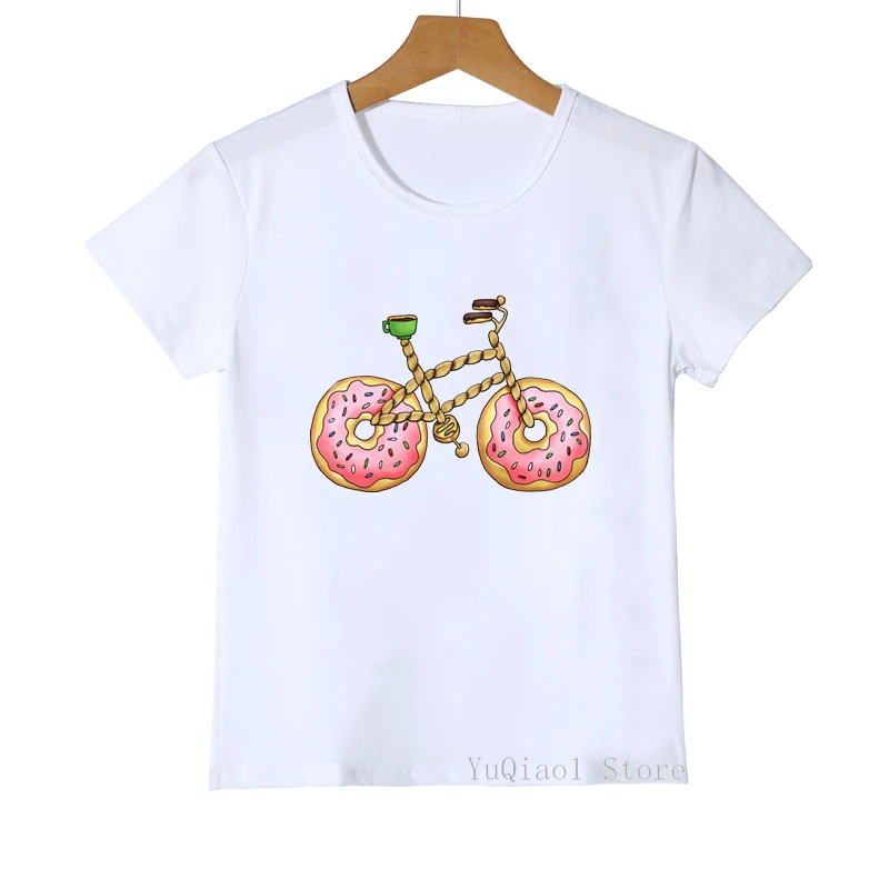 Cute kids clothing summer tops for girls boys funny Donut bike print t shirt children's clothes kids white short sleeve t-shirt
Cute kids clothing summer tops for girls boys funny Donut bike print t shirt children's clothes kids white short sleeve t-shirt